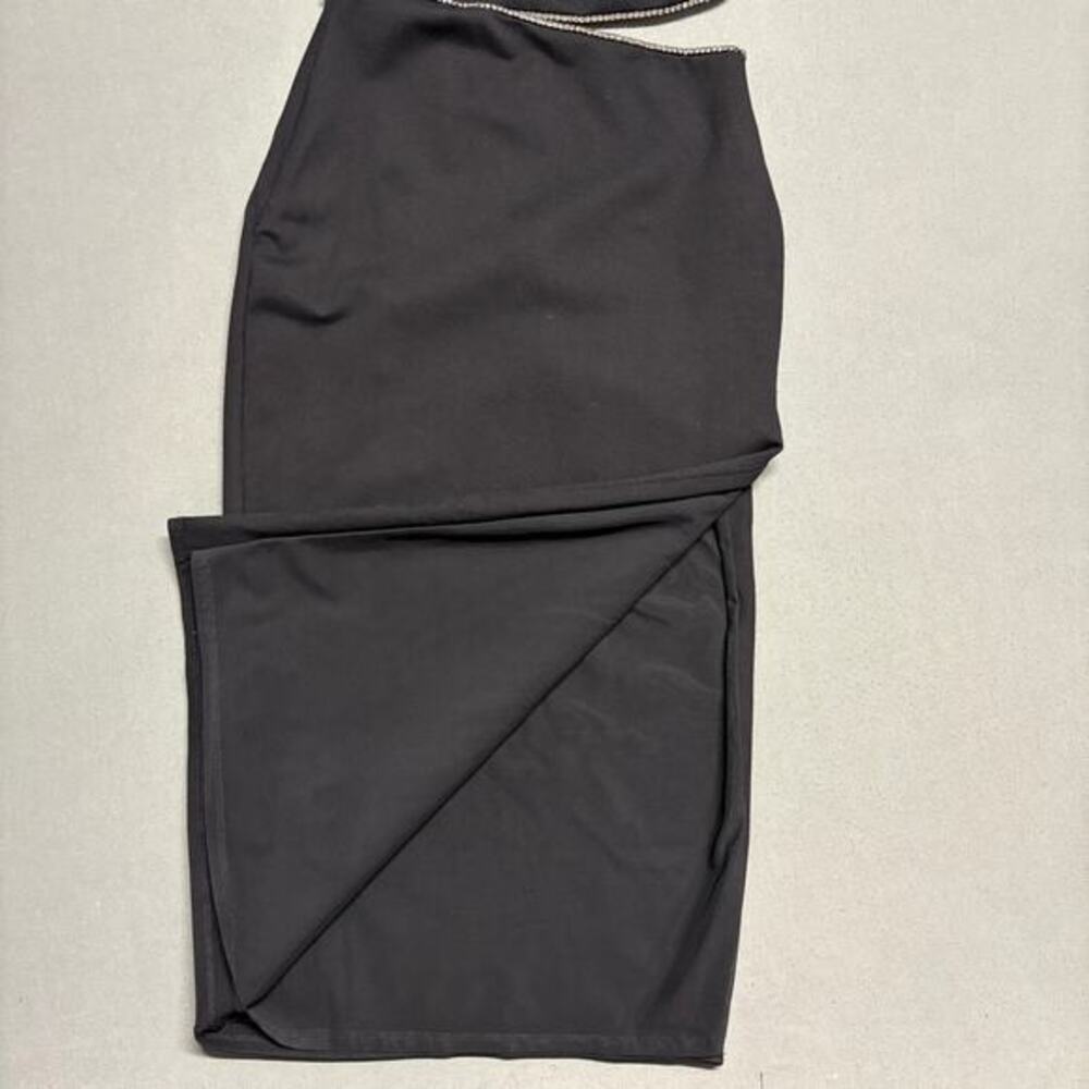 NBD Women's Black Adeline Rhinestone‎ Cutout Midi Dress XS - Picture 6 of 15